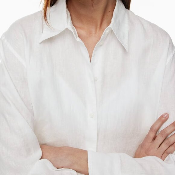 🕊️ Aritzia Essential Relaxed Linen Shirt – S (sold out) - Picture 3 of 8